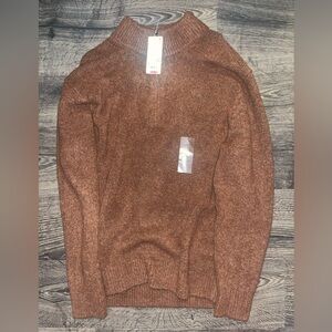 Brown Uniqlo Half Zip Sweater